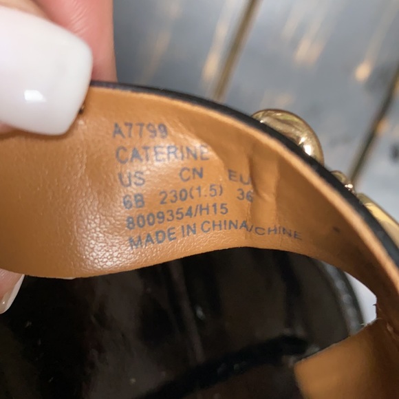 Coach Patent Leather Sandals with Gold Hardware - Picture 6 of 8